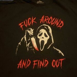 Ghost face w knife shirt